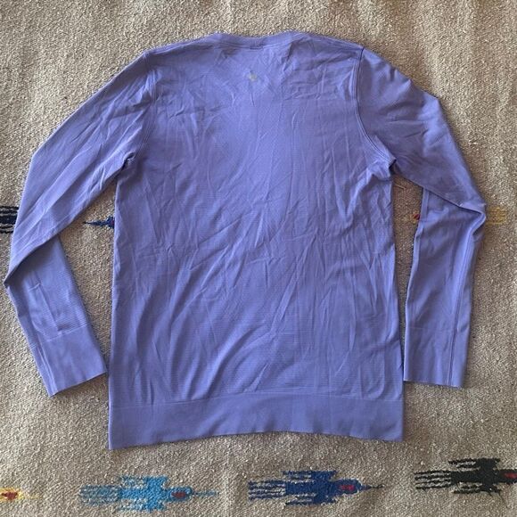 Lululemon Swiftly Relaxed Long-Sleeve Shirt in Dark Lavender Size 10 - Picture 3 of 7